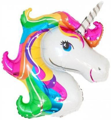 Anayatech Printed Unicorn Theme Foil Balloon(pack of 1) Balloon(Multicolor, Pack of 1)