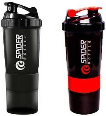 Faishionpro 500 ml Plastic Shaker(Pack of 2, Multicolor)