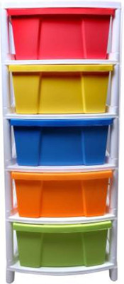 Randal 5 Layer Multipurpose Storage Plastic Free Standing Chest of Drawers(Finish Color - Multicolor, DIY(Do-It-Yourself))