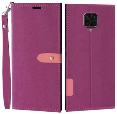 Krofty Flip Cover for POCO M2 Pro, Redmi Note 9 Pro, Redmi Note 9 Pro Max, Redmi Note 10 Lite(Pink, Cases with Holder, Pack of: 1)