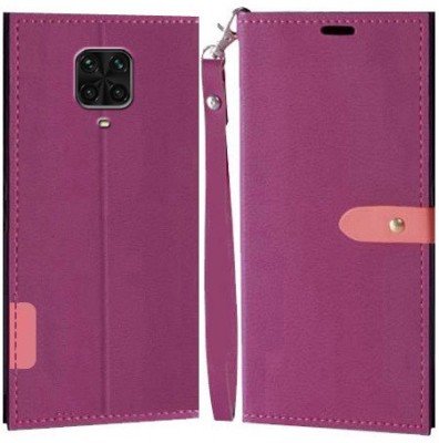 YAYAVAR Flip Cover for POCO M2 Pro, Redmi Note 9 Pro, Redmi Note 9 Pro Max, Redmi Note 10 Lite(Pink, Grip Case, Pack of: 1)