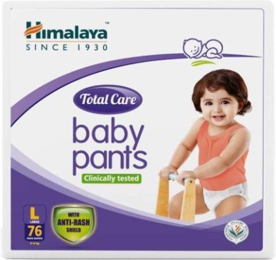 HIMALAYA Total Care Baby Pants Diapers - L(76 Pieces)