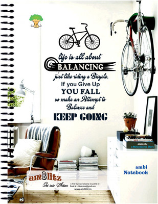 amblitz Cycle A4 Notebook Unruled 400 Pages(White)