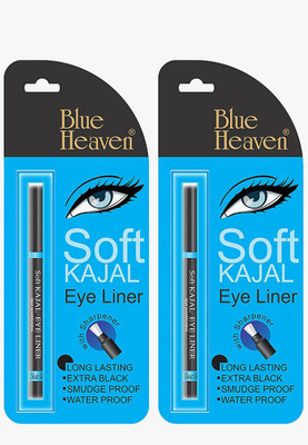 BLUE HEAVEN Soft Kajal Eye Liner pack of 2 1.31 g(BH-4)