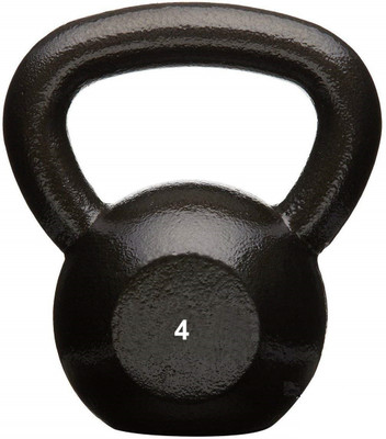 Ankaro Strength Training / Fitness Kettlebell, Solid Cast Iron Kettlebell Weights Black Kettlebell(4 kg)