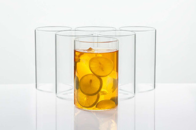 Signoraware (Pack of 6) Illusion Borosilcate Glass Set Water/Juice Glass(2100 ml, Glass, Clear)