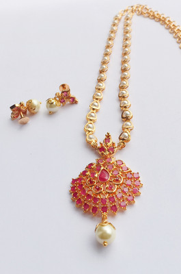 Hanaa Copper Gold-plated Multicolor Jewellery Set(Pack of 1)