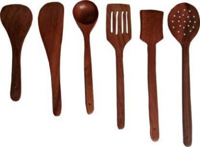 OnlineCraft ch2913 Kitchen Tool Set(Brown, Cooking Spoon, Spatula)