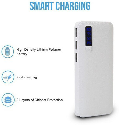 HUINCX 10000 mAh Power Bank (Fast Charging)(White, Lithium-ion)