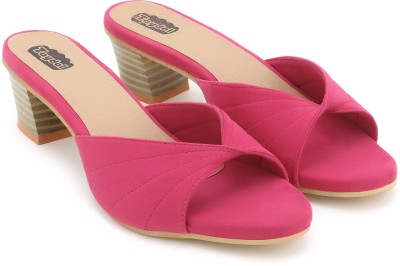 TAYDOL Women Heels(Pink , 9)