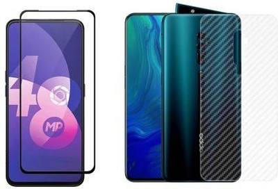 RAGRO Front and Back Tempered Glass for Oppo Reno 10x Zoom(Pack of 2)