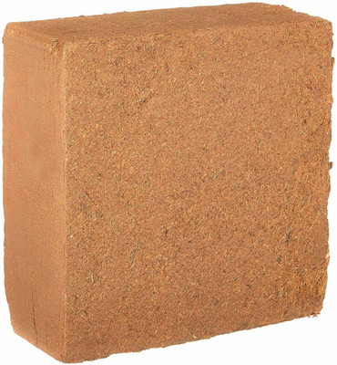 rashuali RA COCOPEAT BRICK 5kg (coirpith or cocofibre) for home gardening/ kitchen/terrace gardening/ potting mix/ organic soil manure Manure(5 kg, Cake)