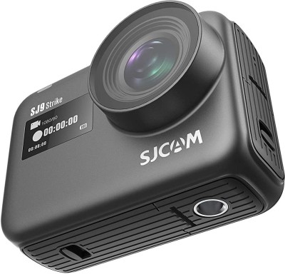 SJCAM SJ9 Strike 4K Supersmooth GYRO/EIS Wireless Charging Live Streaming Waterproof Sports and Action Camera(Black, 12 MP)