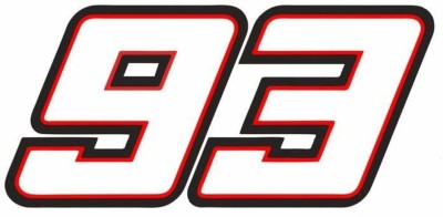 Signkart 30.48 cm 93 Racing Sticker for Helmet, Bike, Car, Guitar Auto Decal Vinyl Black,Red and White(15 X 7 cm) No Fade,Water Resistant High Quality UV Vinyl Die Cutted Double-sided Sticker(Pack of 1)