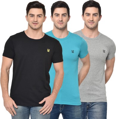 VIMAL JONNEY Solid Men Round Neck Multicolor T-Shirt