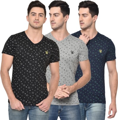 VIMAL JONNEY Printed Men V Neck Multicolor T-Shirt