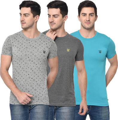 MACK JONNEY Printed Men Round Neck Multicolor T-Shirt