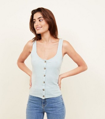 SIGHTBOMB Casual Sleeveless Self Design Women Light Blue Top