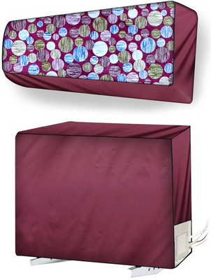 Stylista Air Conditioner  Cover(Width: 88.9 cm, Maroon)