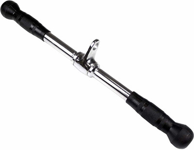 MTU ONLINE STORE Straight LAT Bar | Tricep Press Down Bar with Rubber Handgrips Multi-training Bar(Silver)