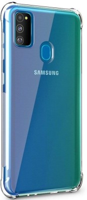 Phone Back Cover Back Cover for Samsung Galaxy M30s(Transparent, White, Grip Case, Pack of: 1)