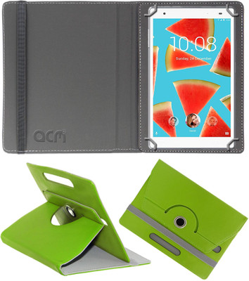 ACM Flip Cover for Lenovo Tab4 8 Plus 8704X(Green, Cases with Holder, Pack of: 1)