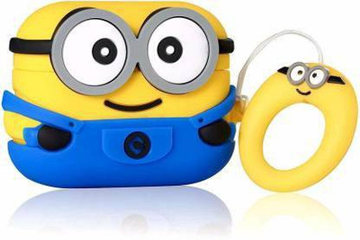 Appcloud Silicone Press and Release Headphone Case For Apple Airpods Pro 1st Generation(Blue, Yellow)