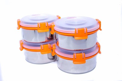 WORLD OF KITCHENCRAFT Steel Utility Container  - 850 ml(Pack of 4, Orange)