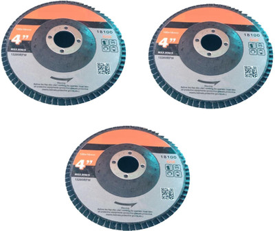 cutfine CW-5108 Xtra Power Flap Disc (NX Series) - 4 inches Diameter, Pack of 3 Metal Cutter