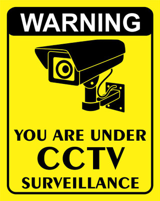 Anweshas Set of 3 Warning, You are Under CCTV Surveillance Sricker, Sign for Bank Company Office Shopping Mall Shops Security Information Emergency Sign