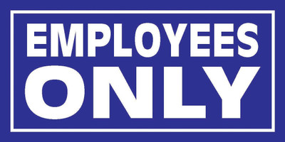 imbue EMPLOYEES ONLY Emergency Sign