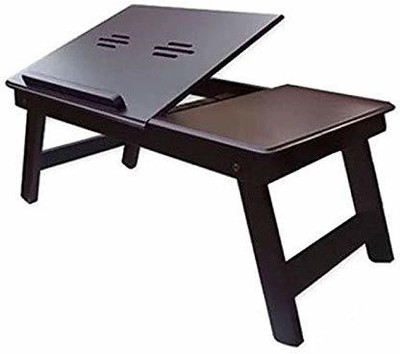 Gorevizon Wood Portable Laptop Table(Finish Color - Walnut, Pre Assembled)