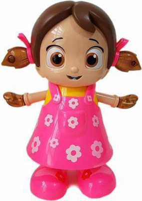 YIJUN dancing girl toy with multi colour flash light(Pink)