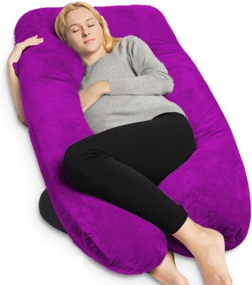 PUMPUM Pregnancy Pillow Polyester Fibre Solid Pregnancy Pillow Pack of 1(Purple)