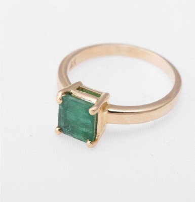 Jaipur Gemstone Emerald Ring Natural Stone Stone Panna Certified Astrological Stone Emerald Gold Plated Ring