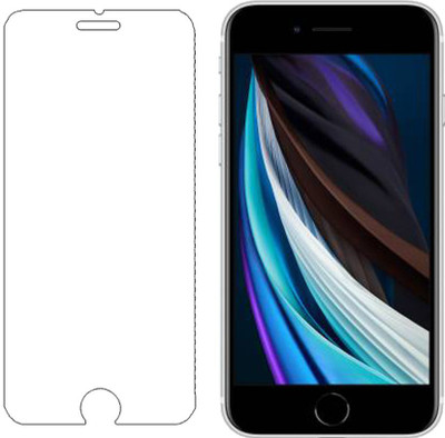 KARTRAY Tempered Glass Guard for Apple iPhone SE 2020(Pack of 1)
