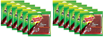Scotch-Brite Power Scrub - Pack of 12 Scrub Pad, Scrub Sponge(Medium, Pack of 12)