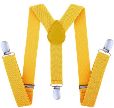 Kutumbh Y- Back Suspenders for Boys, Girls(Yellow)