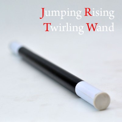 MilesMagic Magician's Rising Jumping Twirling Wand Levitating Rise from Hand Magic Trick Magic Kit Gag Toy(Black)