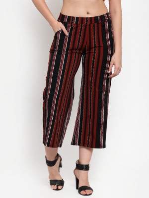 WESTWOOD Flared Women Red, White, Black Trousers