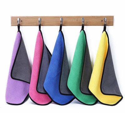 HEOBRO Microfiber Vehicle Washing  Cloth(Pack Of 5, 800 GSM)