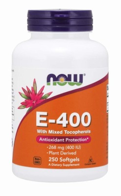 Now Foods E 400 Mixed Tocopherols Softgel(250 No)