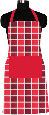 AIRWILL Cotton Chef's Apron - Free Size(Red, Maroon, Single Piece)