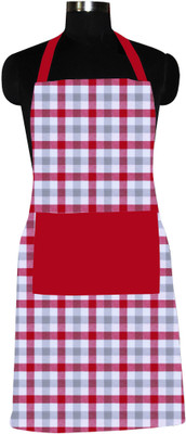 AIRWILL Cotton Chef's Apron - Free Size(Red, Grey, Single Piece)