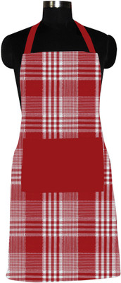 AIRWILL Cotton Chef's Apron - Free Size(Red, Single Piece)