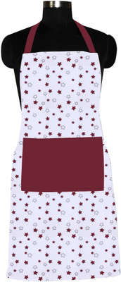 AIRWILL Cotton Chef's Apron - Free Size(Maroon, Red, Single Piece)