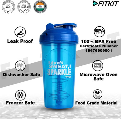 FITKIT FKSB03 Classic 700 ml Shaker(Pack of 1, Blue, Plastic)