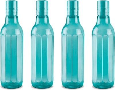 MILTON Prism 1000 Pet Water Bottle 1000 ml Bottle(Pack of 4, Green, Plastic)
