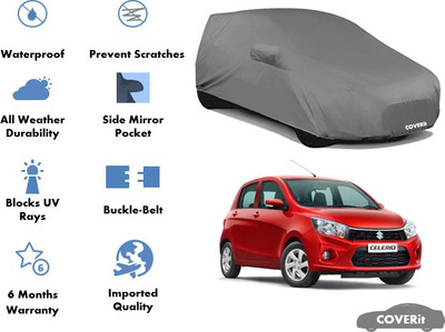 Coverit Car Cover For Maruti Suzuki Celerio (With Mirror Pockets)(Grey)