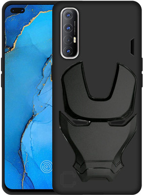CASE CREATION Back Cover for Oppo Reno 3 Pro(Black, 3D Case, Silicon, Pack of: 1)